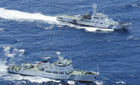 日本出动飞机巡逻船警戒监视中方海监船