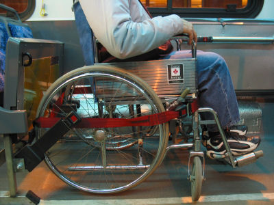 美国公交车上的残疾人设施