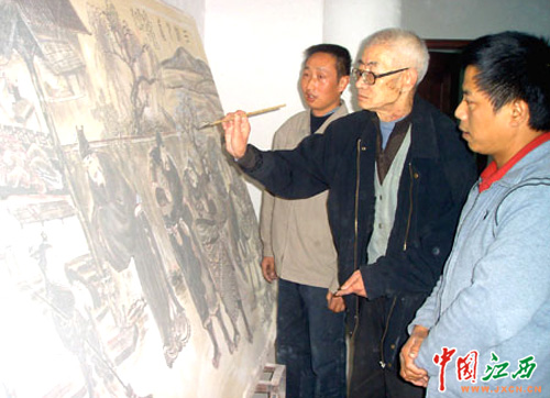 瓷都名家最大人物瓷板画《三顾茅庐》问世(图