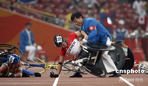 残奥会比赛因冲撞事故被判无效奖牌收回(组图)