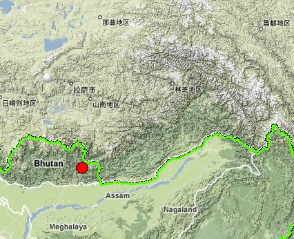 中国与不丹交界地区发生6.3级地震(图)