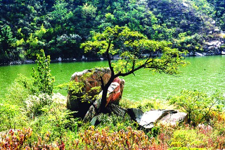 "龙门灵雾"曾是泗水县十景之一,这里以奇特的自然景观和晨钟暮鼓吸引