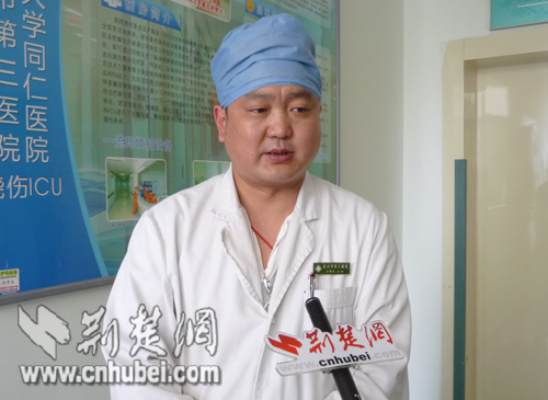 江西救人教师来汉治重度烧伤 今日植皮手术顺