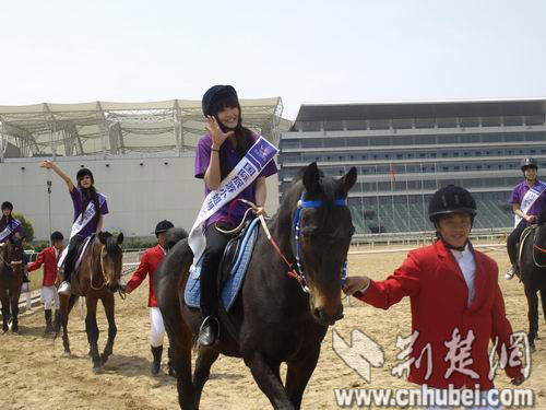 武汉赛马有了美女啦啦队 30位赛马宝贝首次在东方马城亮相