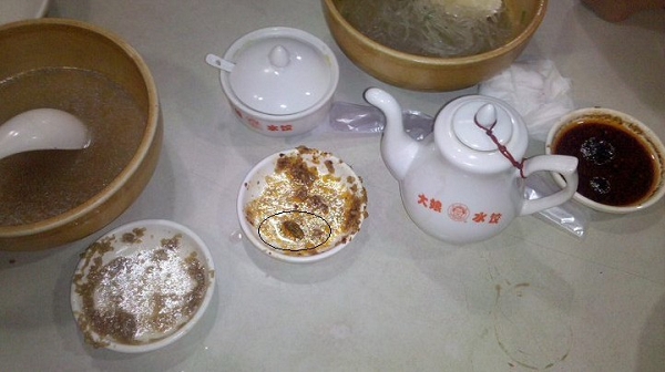 网友发帖称在大娘水饺长宁店吃到蟑螂店方:正调查来源