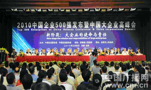 2010年中国企业500强红河集团等榜上有名