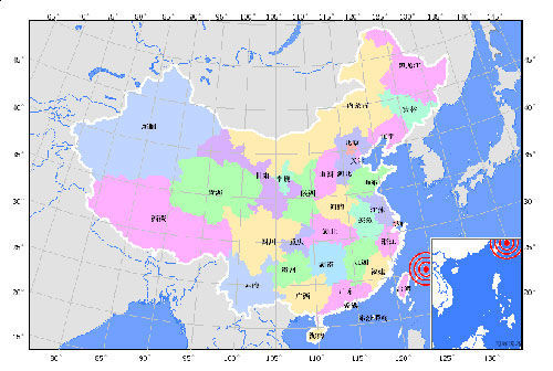 ����ʱ��2011��4��16��9ʱ11�֣�̨�嶫��������(��γ25.3������124.1)����6.0������