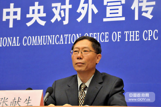 中央统战部新闻发言人张献生。中国政府网 张龙 摄