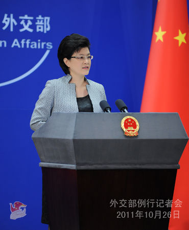 外交部发言人姜瑜主持例行记者会。