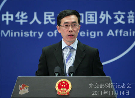 2011年11月14日外交部发言人刘为民举行例行记者会。