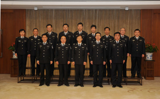 2月22日，国务委员、公安部部长孟建柱会见出入境边防检查总站新任职正局级领导干部。于志刚 图