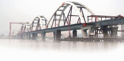 福元路湘江大桥合龙