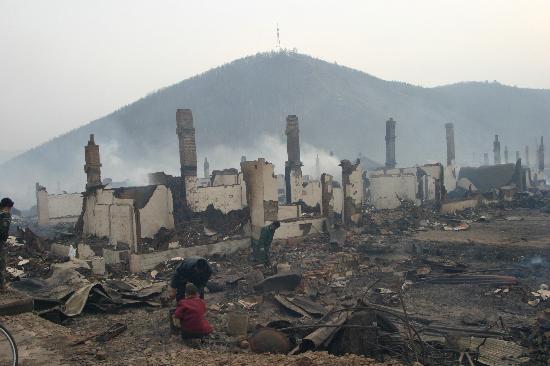 图文:#(突发事件)(3)内蒙古呼伦贝尔市满归镇发