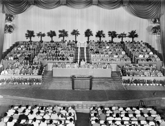 图文:中共八大大会主席台_新闻中心_新浪网