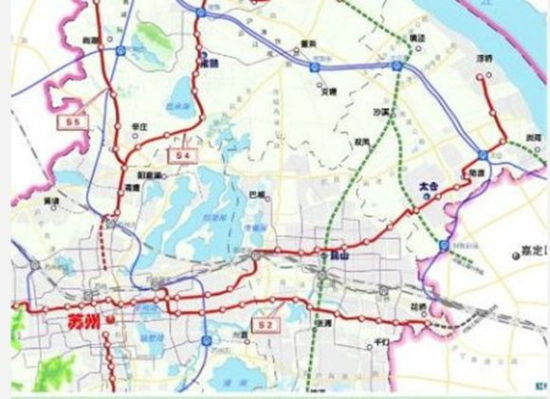 苏州轨交规划公布,s2线直通花桥连接上海11号线