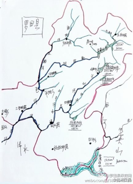 黄冈市委书记手绘水系图指导防汛抗旱