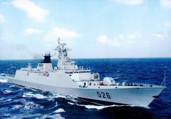 中国海军装备的054型526温州号导弹护卫舰