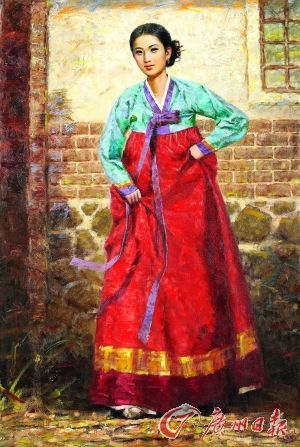 清新脱俗、远离铜臭的朝鲜油画(组图)
