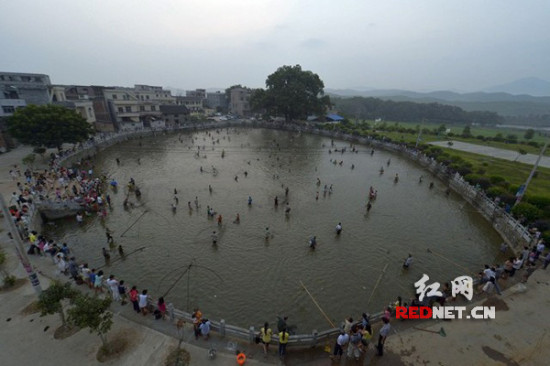 江永兴福村民捕鱼欢度中秋已有上百年历史图