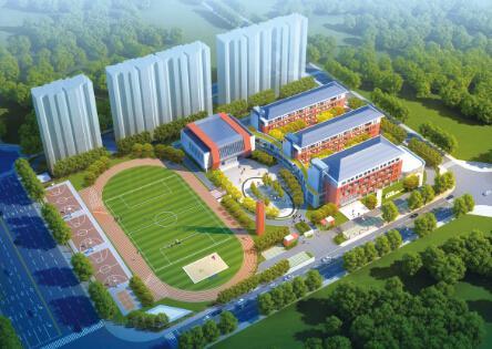 黄兴镇高塘坪小学建成效果图. 县教育局供图