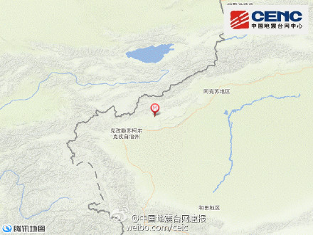 新疆阿图什市发生3.3级地震 震源深度8千米