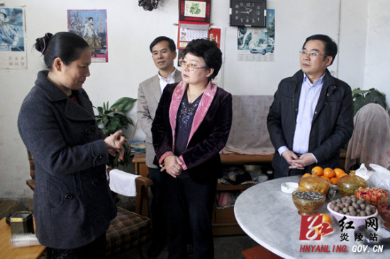 彭爱华来炎陵县开展春节走访慰问活动(图)