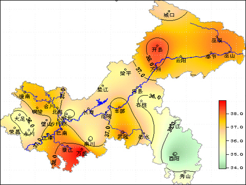 近期重庆大部高温少雨 伏旱开始露头