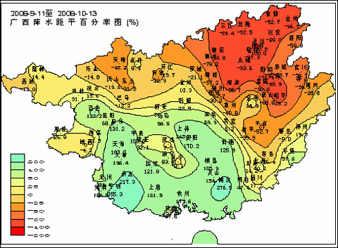 9月中旬以来广西东北部降水偏少 干旱发展_天气预报_新闻中心_新浪网
