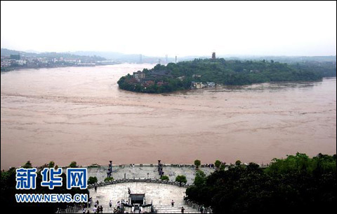 四川广安将迎来特大洪水 渠江超警戒水位3.56