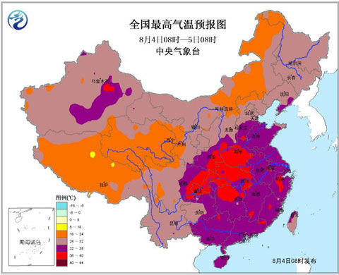 全国高温预报图