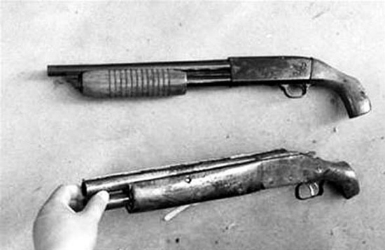 作案用的霰弹枪