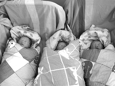 双胞胎母亲顺产同卵龙凤三胞胎