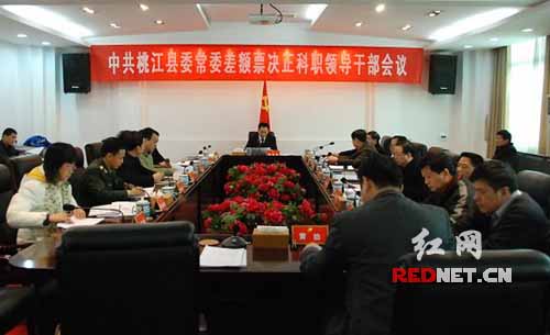 桃江县首次差额票决22名正科职领导干部
