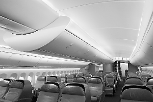 正文 豪华的波音747-8飞机机舱内部.