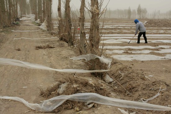 强沙尘暴袭击甘肃新疆内蒙等地 局部能见度为