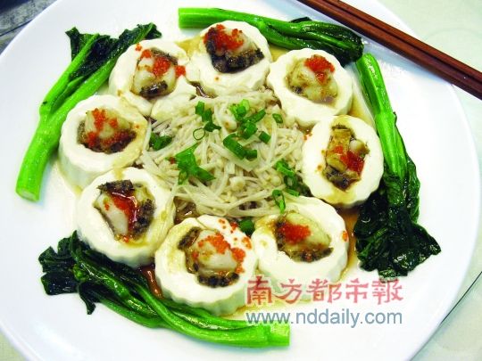 天下茶馆新推鲍鱼酿豆腐