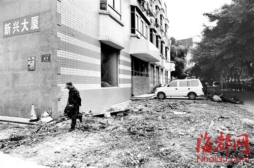 大厦绿化带连夜被铲