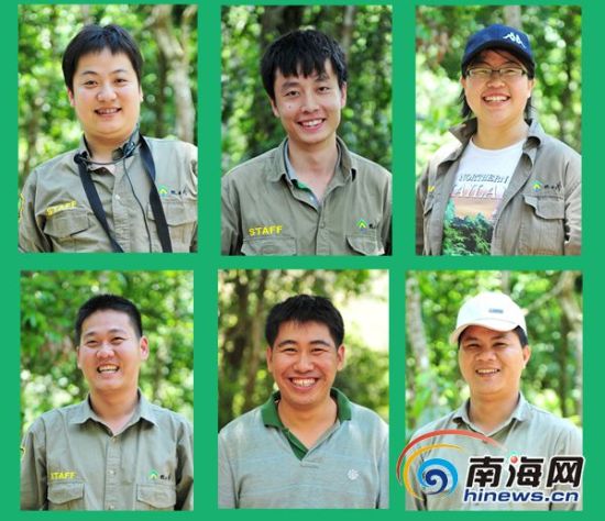 群像:鹦哥岭自然保护区大学生的笑脸