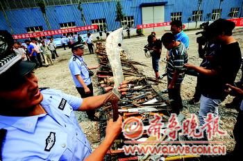 我省集中销毁各类非法枪支