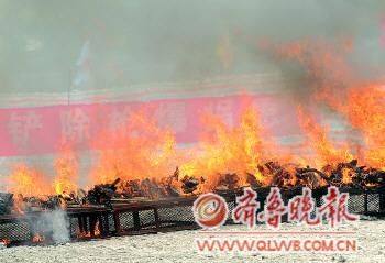 我省集中销毁各类非法枪支