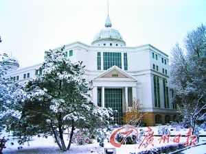 吉林大学美丽的雪景.