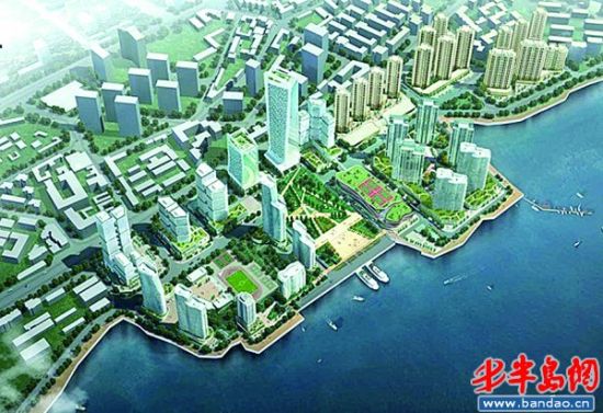 中岛组团打造蓝海新港城包括近30栋高层住宅