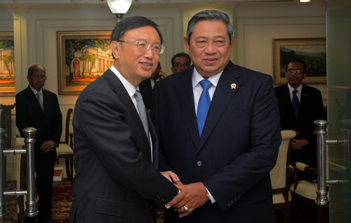 印度尼西亚总统苏西洛19日在雅加达会见杨洁