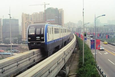 重庆使用的跨座式单轨列车