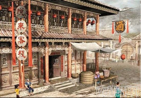 对,就是电视剧《武林外传》佟掌柜当老板娘的那个"同福客栈.