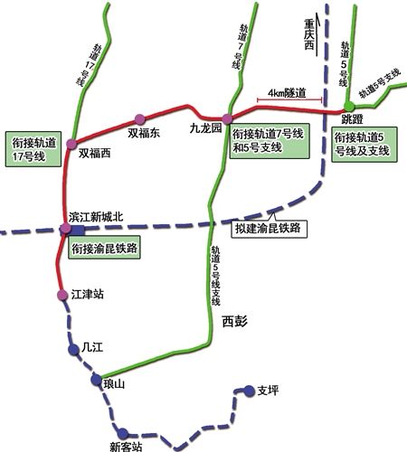 5号线延伸线江津段6月开工 主城20分钟到江津