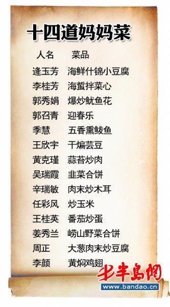 信报妈妈菜征集活动落幕菜香还在爱依旧(图)