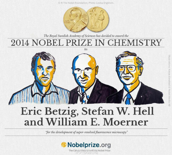 美德3位科学家获2014诺贝尔化学奖(组图)