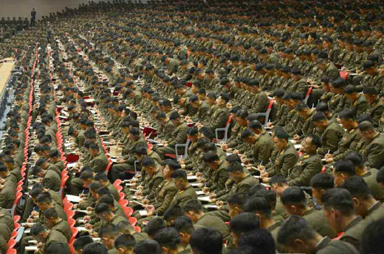 金正恩出席朝鲜大队长及大队政治指导员大会(图)