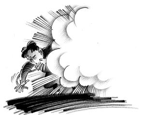 漫画：天然气爆炸。绍波 图